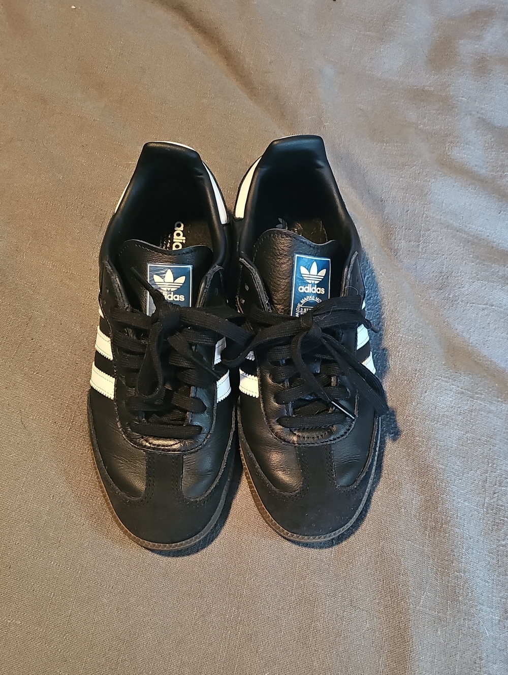 adidas Black with White Stripes Retro Trainers
